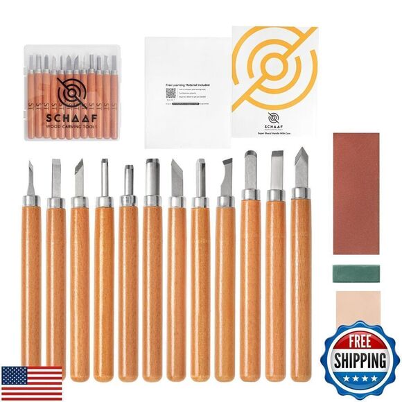 Schaaf Tools Beginner Friendly Wood Carving Kit 15pc Set New - Picture 1 of 5